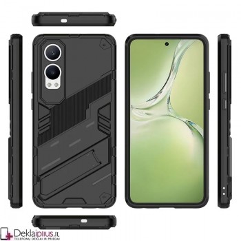 Smūgiams atsparus dėklas su kojele - juodas (Oneplus Nord Ce4 Lite) Smūgiams atsparus dėklas su kojele - juodas (Oneplus Nord Ce4 Lite)